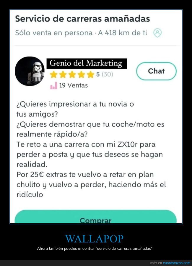 wallapop,carreras,amañadas