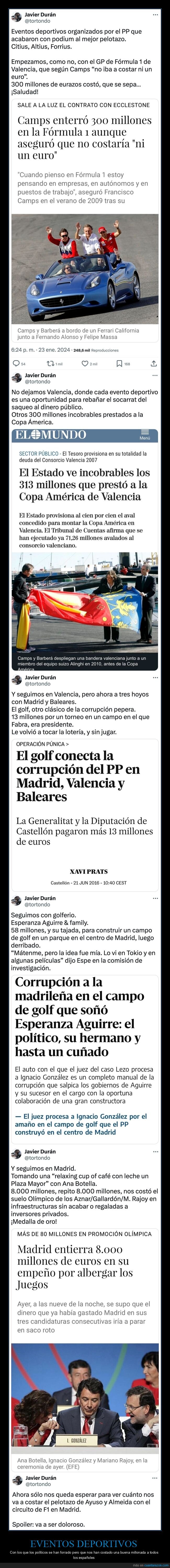 eventos deportivos,pp,políticos