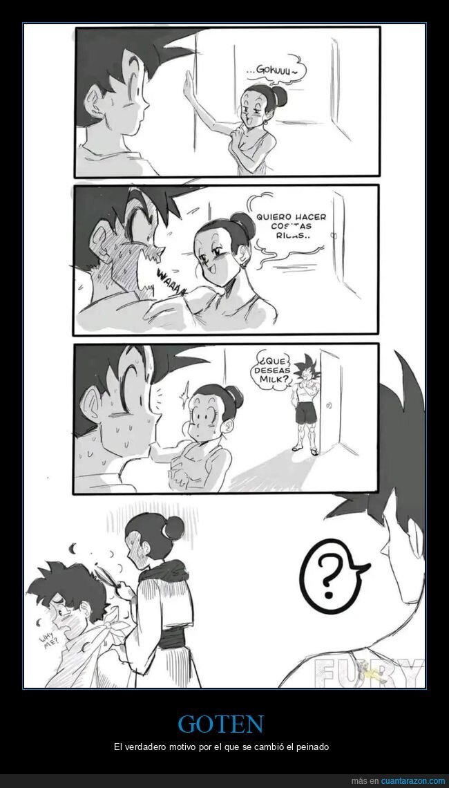 goten,goku,dragon ball,corte de pelo