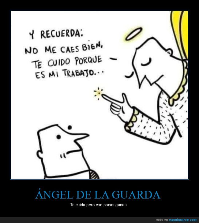 ángel de la guarda cuidar caer bien,trabajo