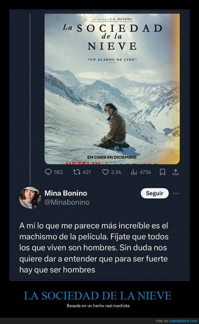 la sociedad de la nieve,machismo