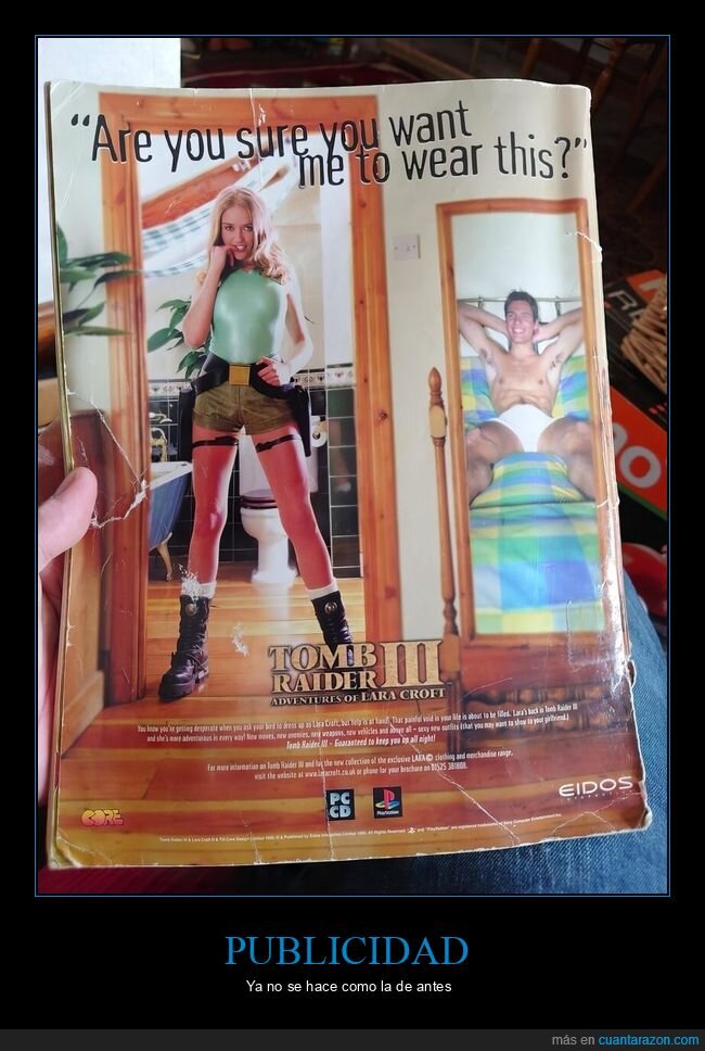 anuncio,años 90,tomb raider