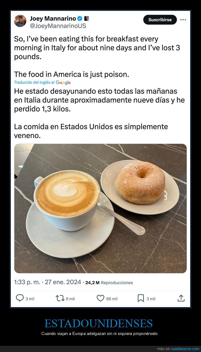 desayuno,italia,eeuu,perder peso