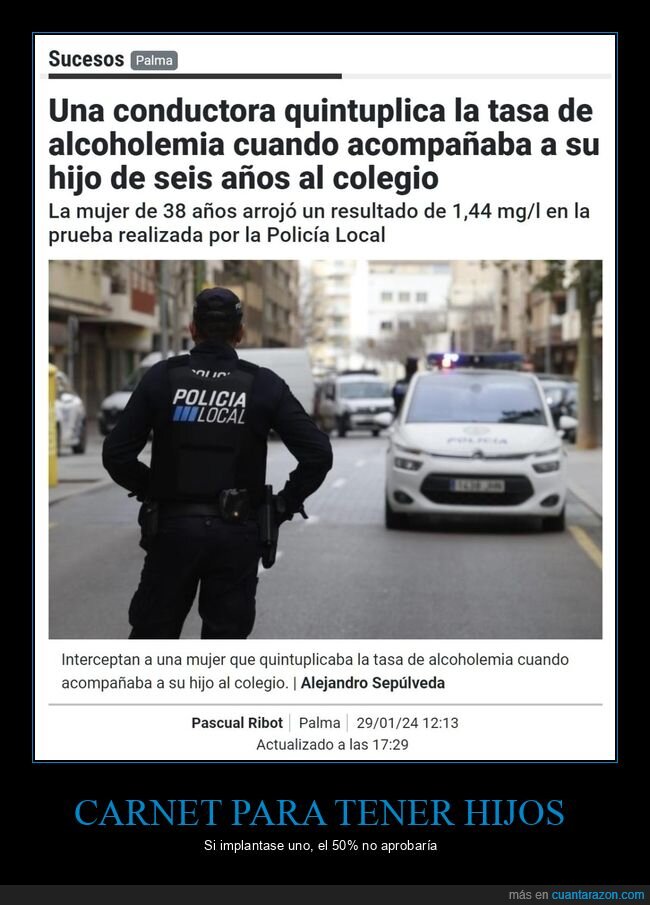 conductora,tasa de alcoholemia,hijo,colegio,madre