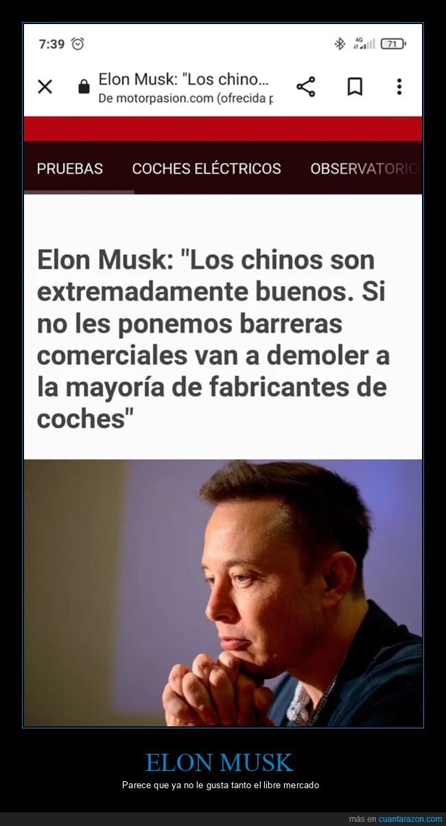 barreras comerciales,chinos,elon musk