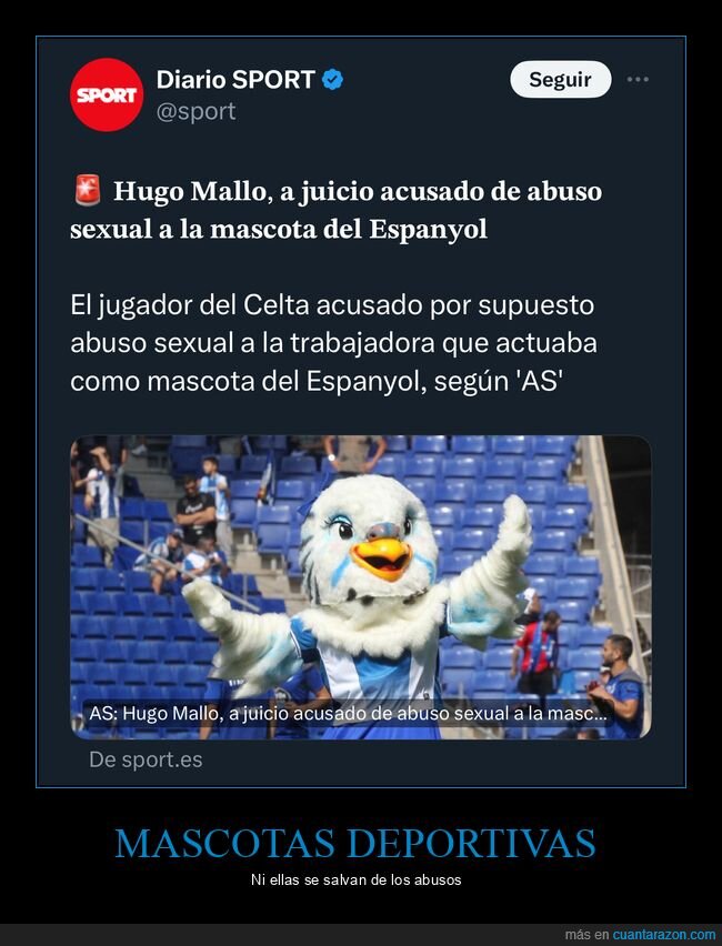 hugo mallo,abuso,mascota,espanyol