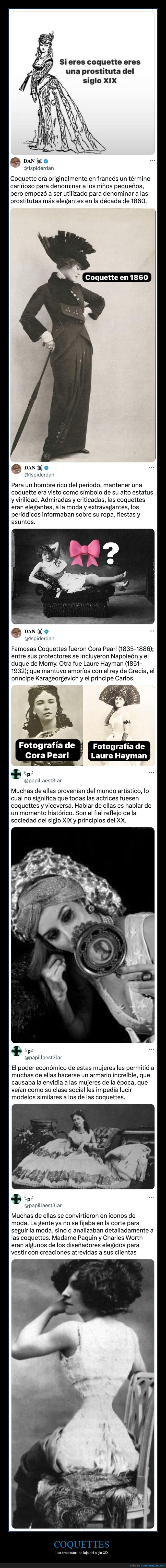 coquettes,siglo xix+