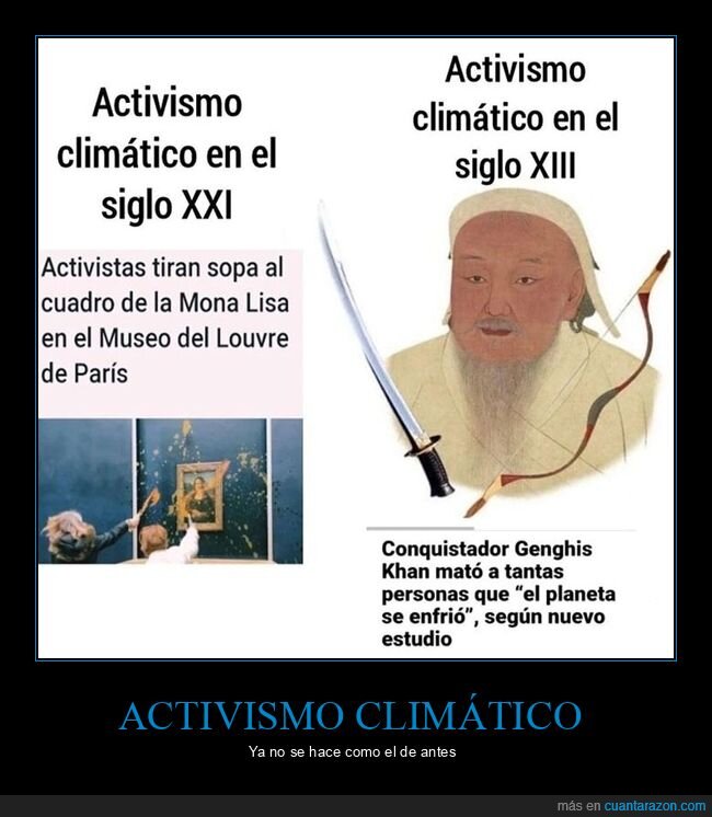 activismo climático,activistas,genghis khan,matar,mona lisa