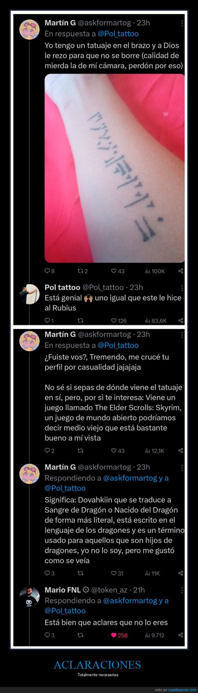 tatuaje,skyrim,dragones