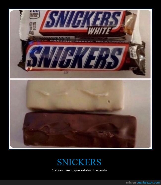 blanco,negro,snickers,tamaño