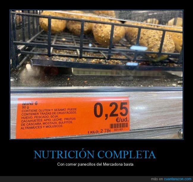 ingredientes,mercadona,panecillos