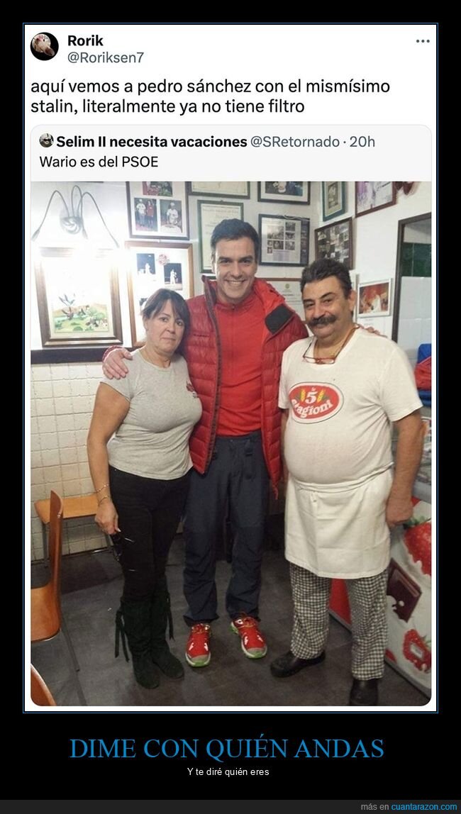 pedro sánchez,políticos,stalin,wario