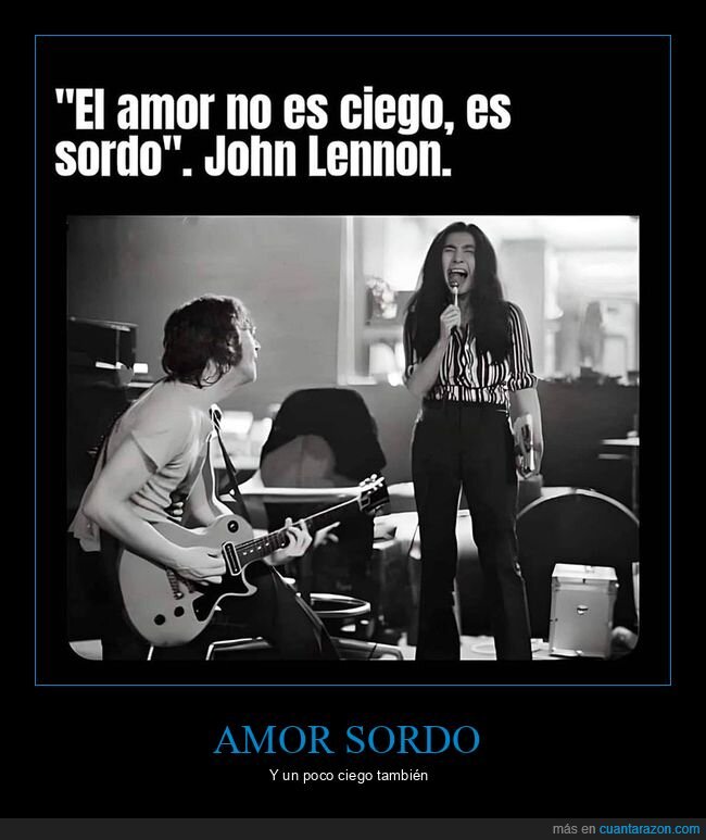 amor,ciego,john lennon,sordo,yoko ono