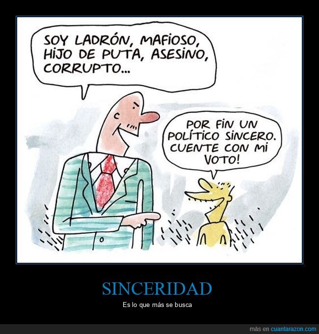 políticos,sincero