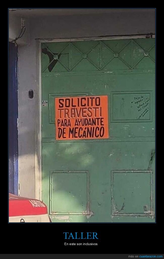 carteles,mecánico,travesti