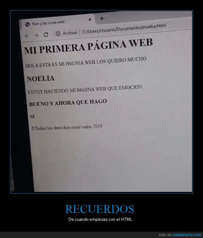 página web,primera,html