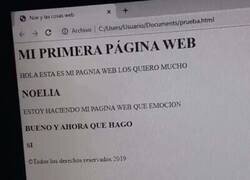 Enlace a La primera web de Noelia