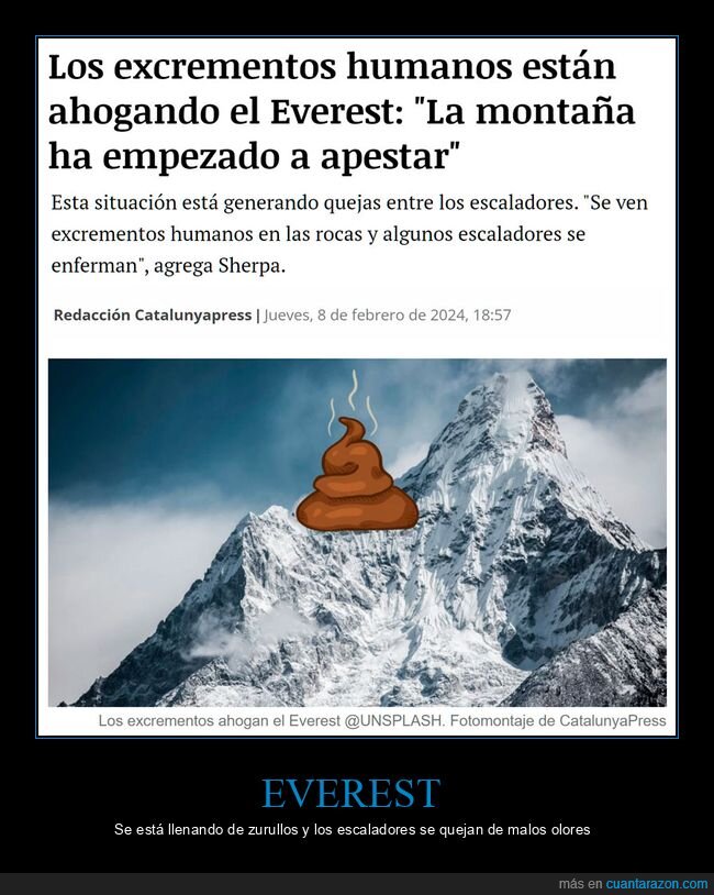 everest,excrementos,apestar