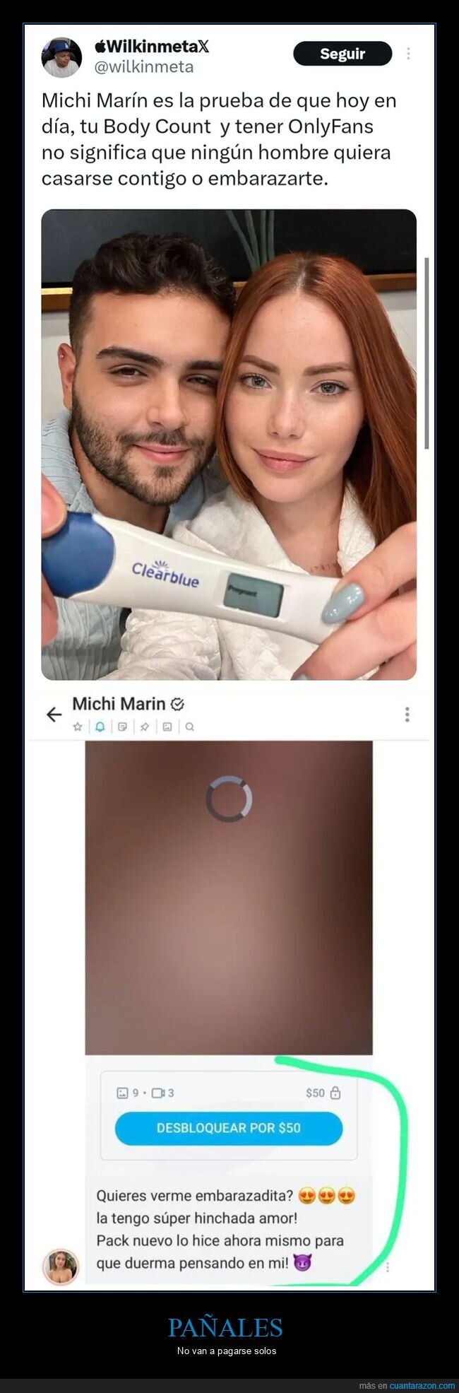 embarazada,michi marín,onlyfans,wtf