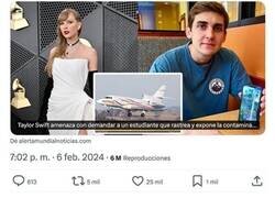 Enlace a Las redes se burlan con memes de la polémica por los vuelos en jet de Taylor Swift