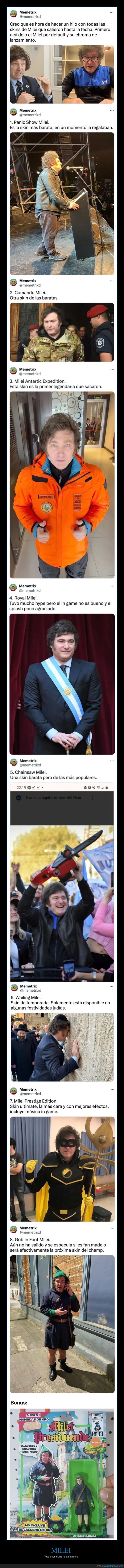 milei,skins,políticos