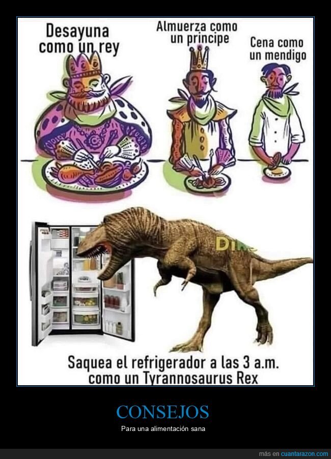 almorzar,cenar,desayunar,tiranosaurio rex