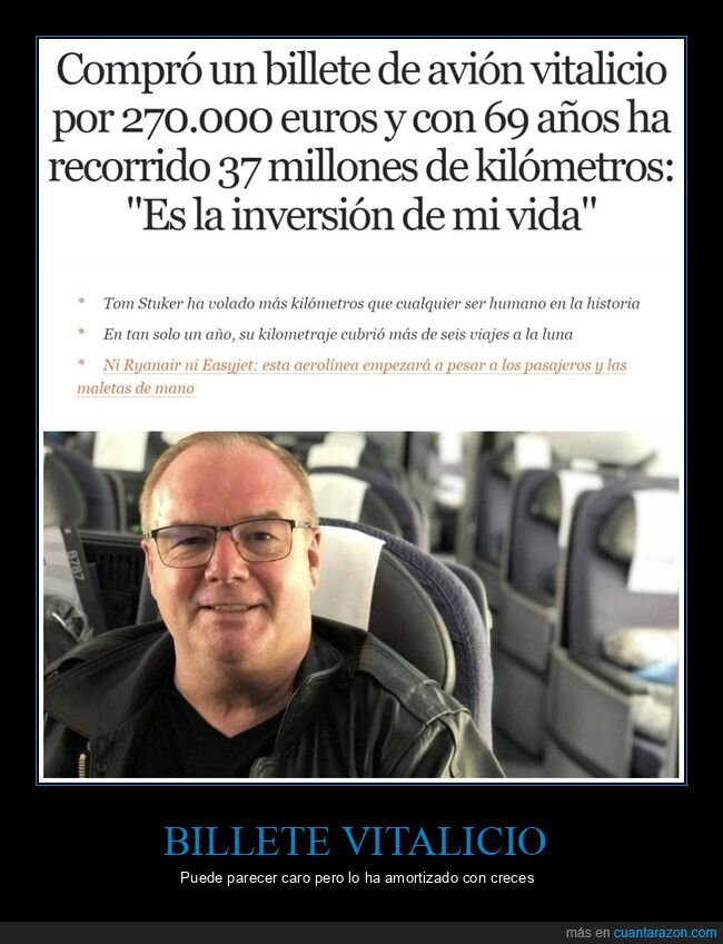 billete de avión,vitalicio