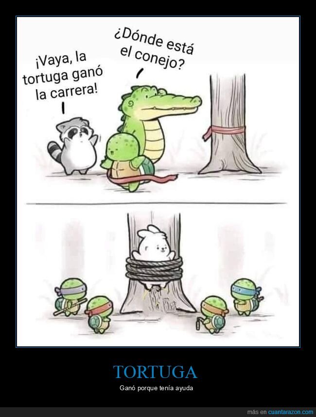 tortuga,ganar,conejo,carrera,tortugas ninja
