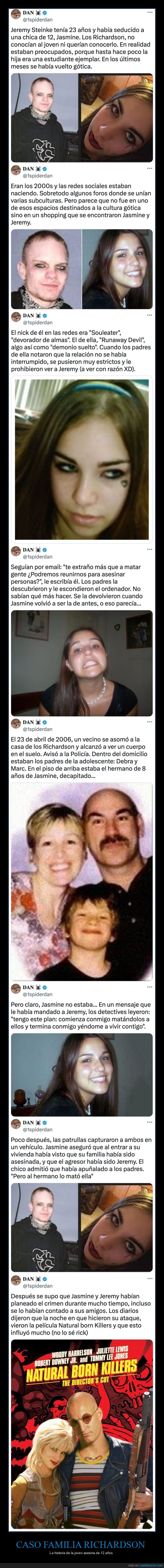 jasmine richardson,asesinatos,familia