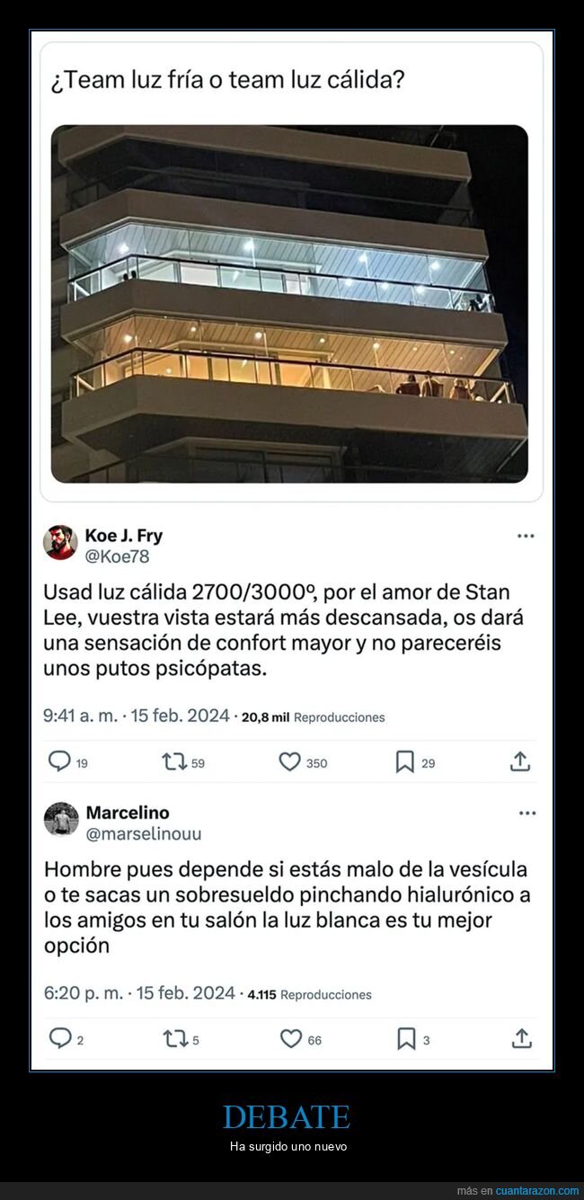 luz cálida,luz fría