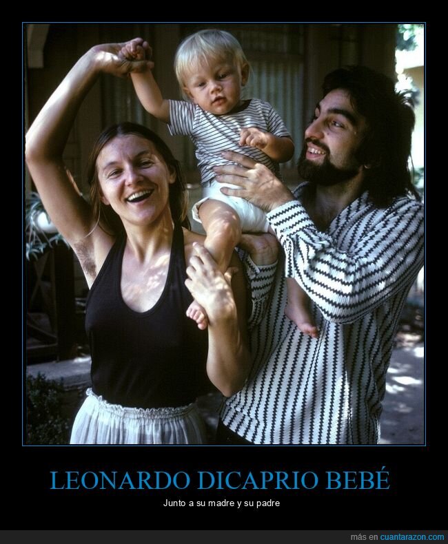 leonardo dicaprio,bebé,padre,madre