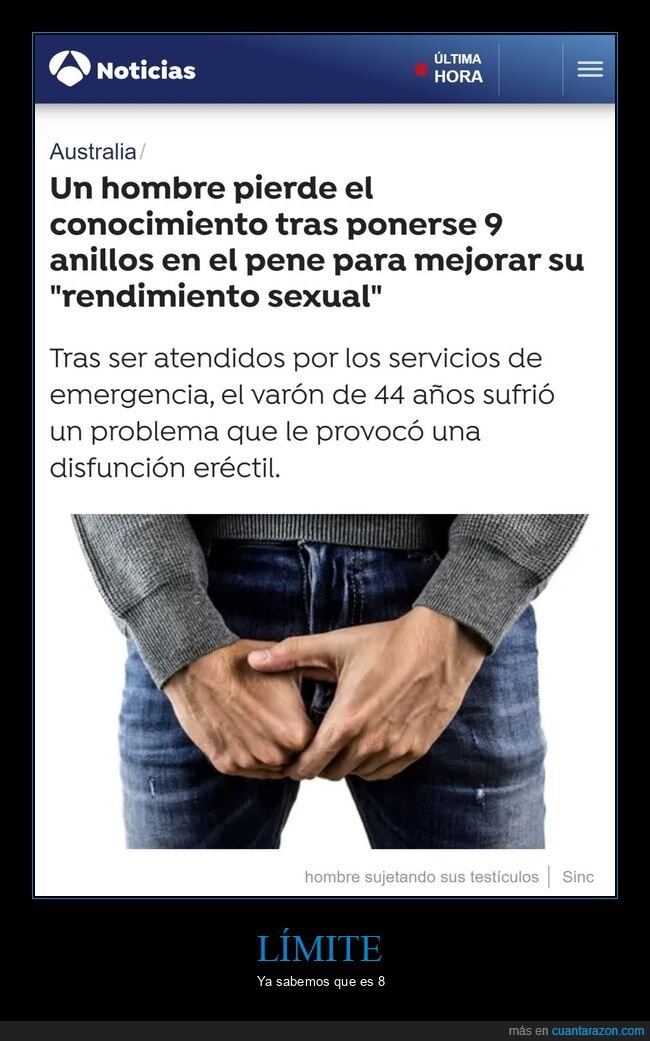 anillos,rendimiento,perder el conocimiento