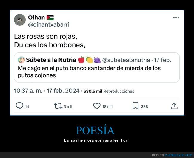 banco santander,poesía