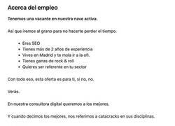 Enlace a Oferta altamente sospechosa