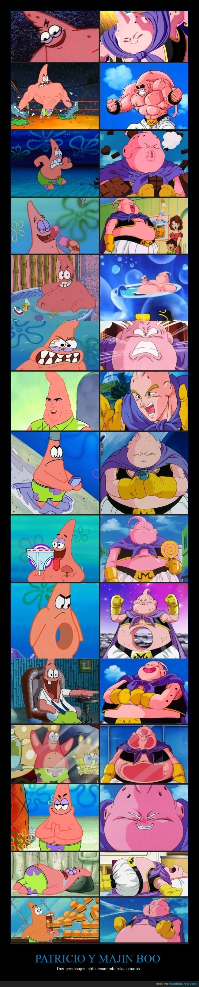 majin boo,patricio,parecidos