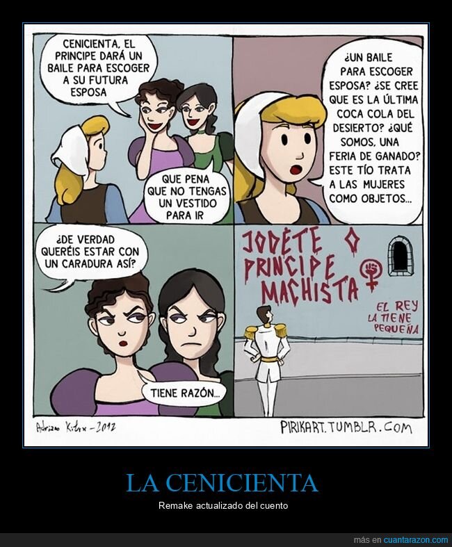 cenicienta,feministas,príncipe