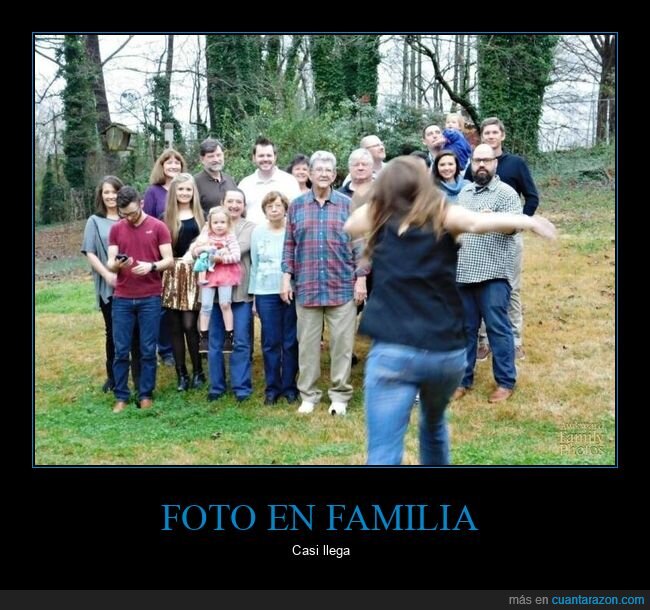 corriendo,fails,familia,foto,temporizador