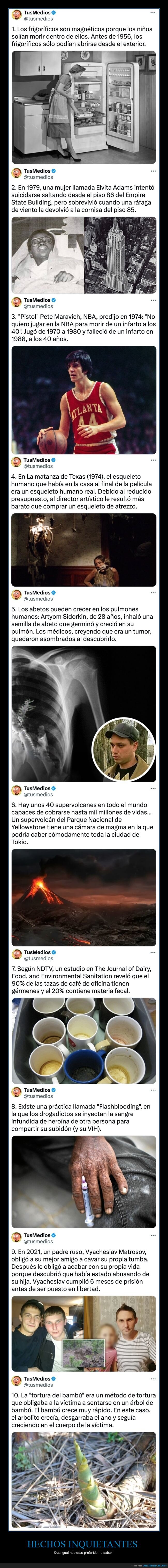 hechos inquietantes,curiosidades