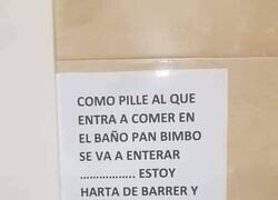 Enlace a Creo que no van al baño a comer...