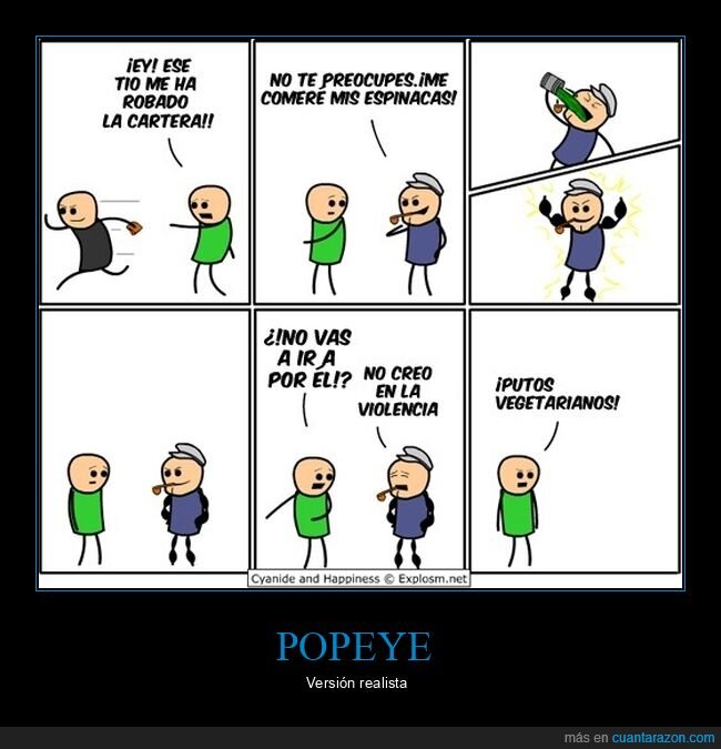 espinacas,ladrón,popeye,vegeterianos,violencia