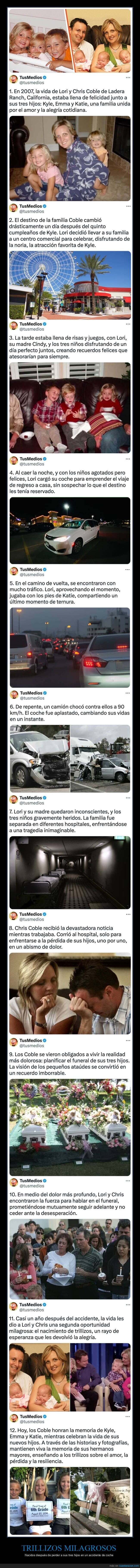trillizos,hijos,pareja,accidente