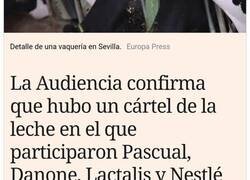Enlace a La conspiración de la leche: 8 empresas muy importantes del sector lácteo formaron un cartel para pactar precios en perjuicio de ganaderos y consumidores