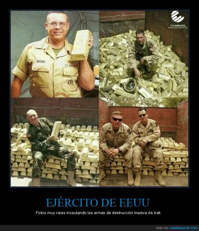armas de destrucción masiva,irak,oro,soldados