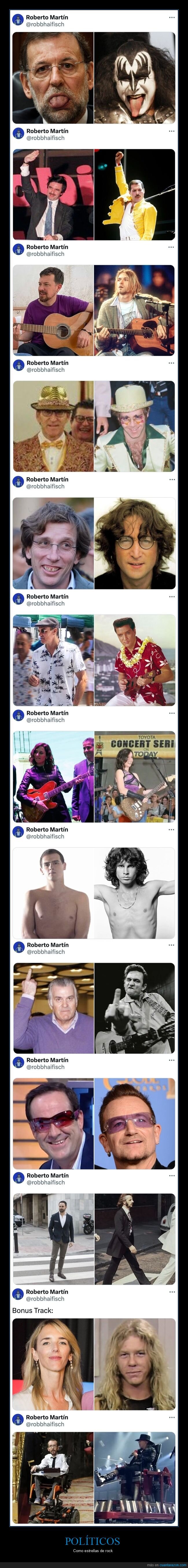 políticos,estrellas de rock