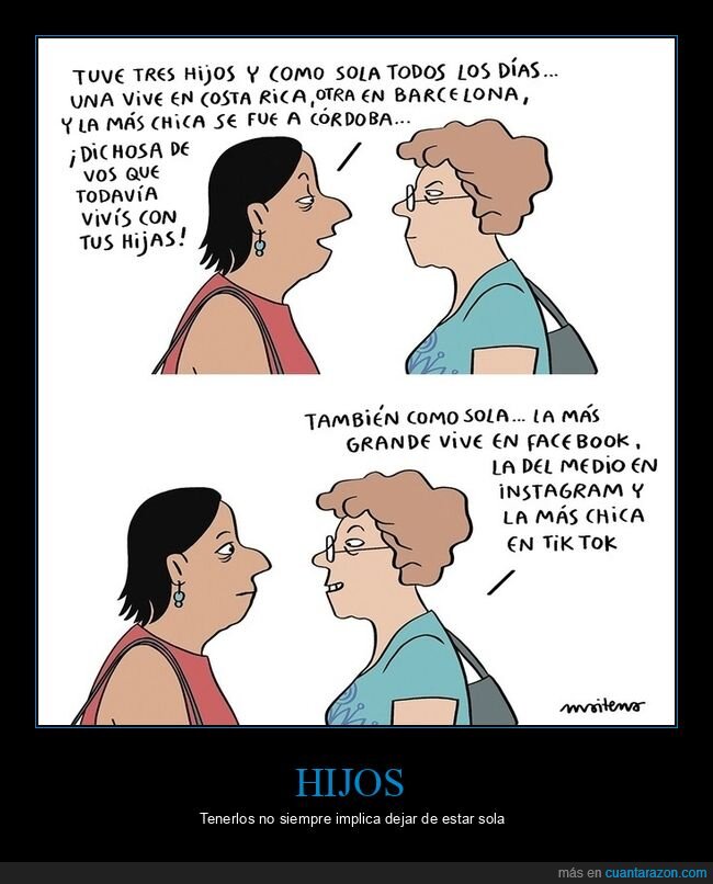 hijos,solas,redes sociales