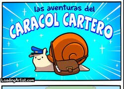 Enlace a El primer día de trabajo del caracol cartero