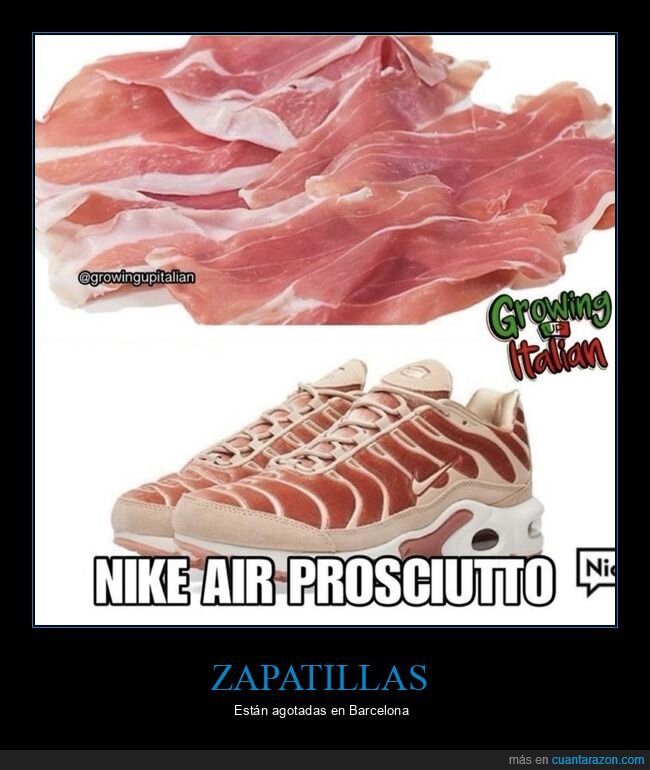 zapatillas,jamón