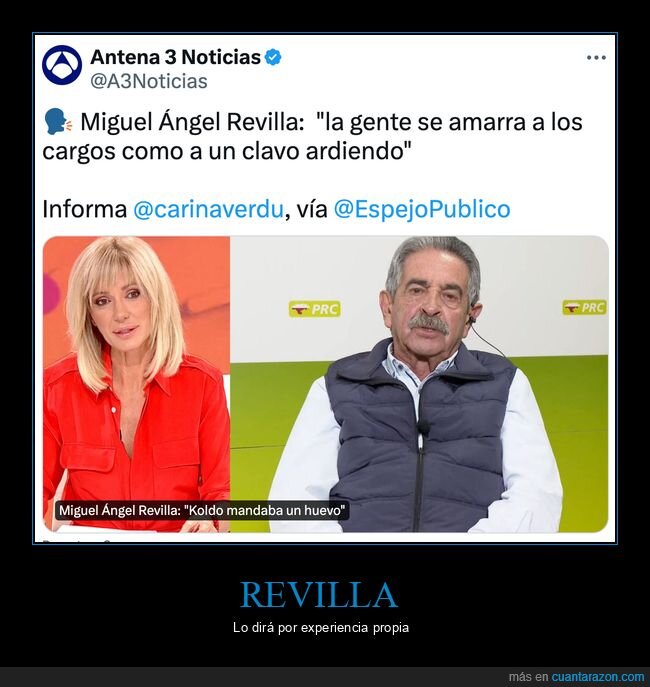 revilla,cargos,amarrarse,políticos
