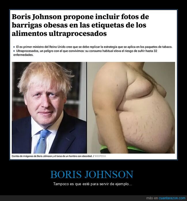 barrigas,boris johnson,obesos,políticos,ultraprocesados