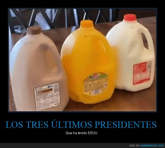 biden,colores,donald trump,eeuu,garrafas,obama,presidentes